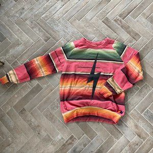 Aviator Nation - Serape Bolt Stitch Sweatshirt - Pink